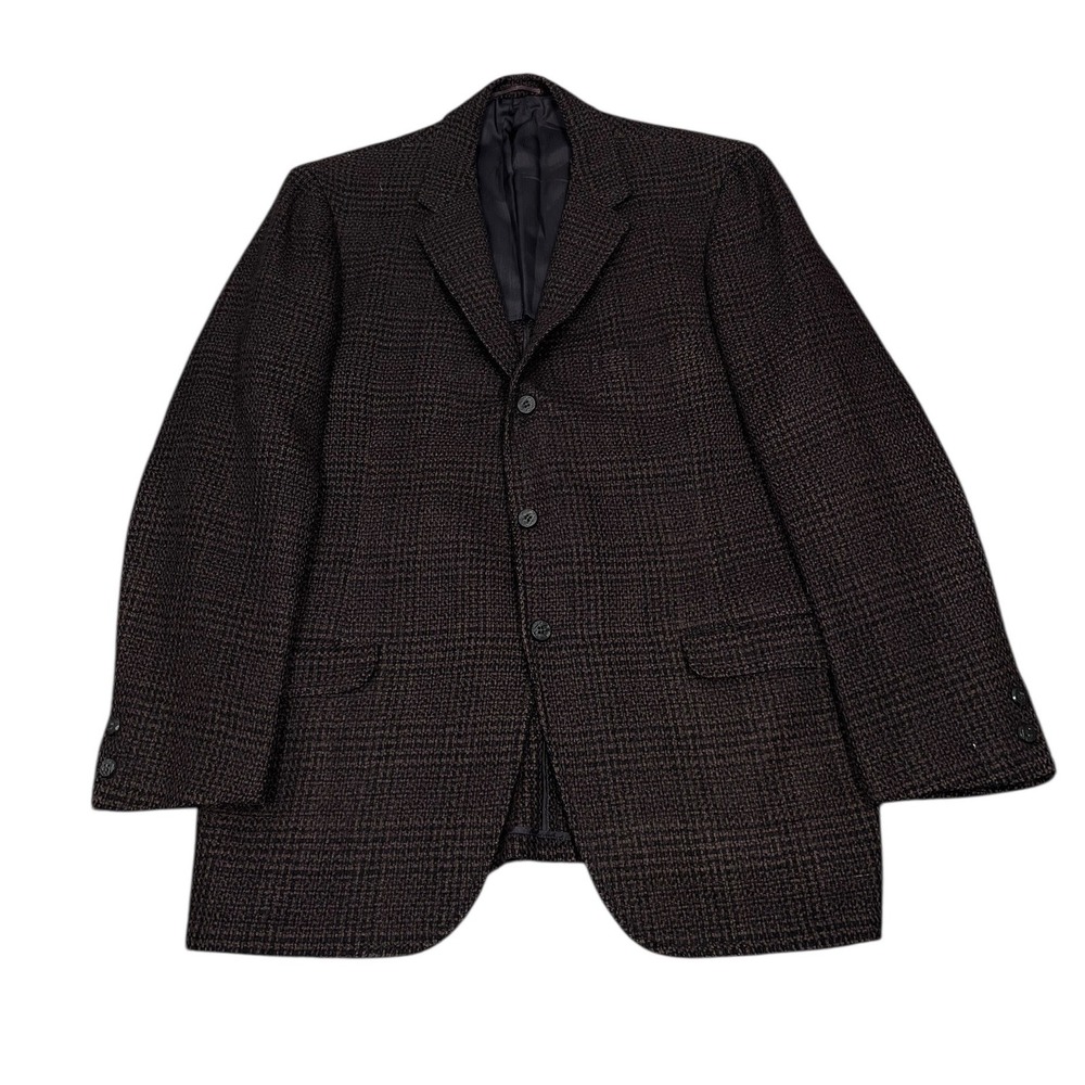 1950s Arnold Constable Sport Coat Mens 40 Brown Vintage Tweed Wool Check Blazer